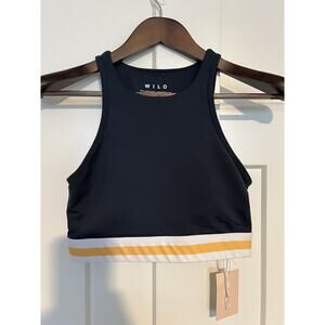 WILO the Label Women's Sports Bra Medium Navy NWT! Athletic Leisure Wear